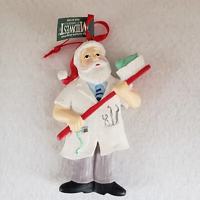 Midwest Cannon Falls Dentist Hanging Christmas Tree Figurine Ornament Santa Hat • $14.99
