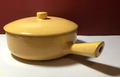 Vintage La Solana Pottery Covered Casserole With Handle  Yellow # 3 Casserole • $25