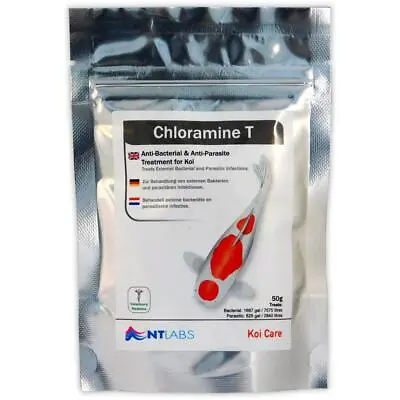 £9.50 • Buy NT Labs 50g Chloramine T Anti Bacteria & Parasite Garden Pond Fish Koi Treatment
