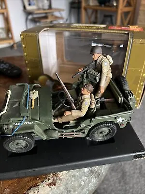 21St Century Toys 1:18 WW2 Jeep 50cal MachineGun US Soldiers XD Ultimate Soldier • £128