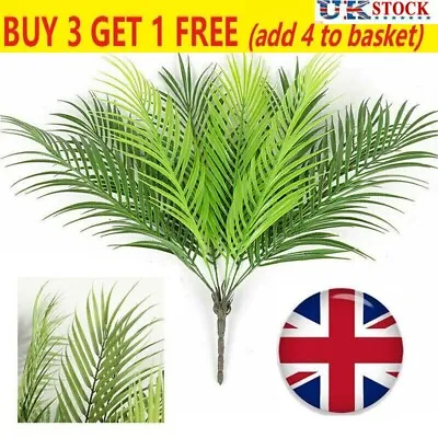 Artificial Palm Tropical Tree 9 Heads Large Plants Leaves Fake Palm Home Decor • £3.59