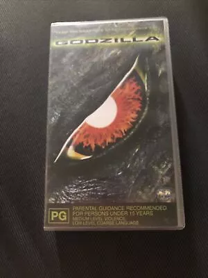 Godzilla (1998) Very Rare VHS Tape (In Very Good Condition) • $20