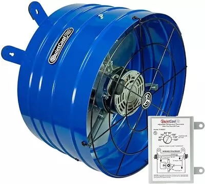 Quiett Cool Gable Mount Attic Fan 120V 1945-CFM 2-Speed W/ Built-In Thermostat • $111.14