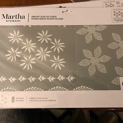 Martha Stewart Crafts Laser -Cut Adhesive Stencil 1 Sheet - Paint Wall Art • $8.99