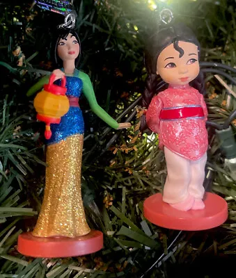 2ct 2023 Mulan (Sparkle Gown W Lantern & As Toddler) Christmas Tree Ornaments • $11.69