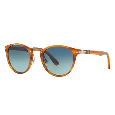 $169.99 • Buy Persol PO3108S Polarized Sunglasses Striped Brown/ Light Blue Gradient 49mm