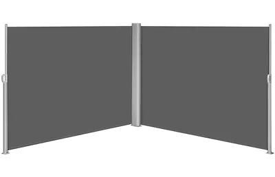 Side Awning Double Retractable Side Awning Sun Shade Privacy Divider Screen • $159.79