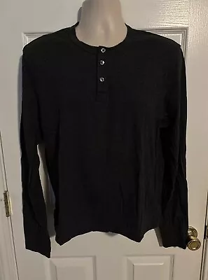 James Perse Men’s Long Sleeve Henley T-Shirt Size L (3) • $25