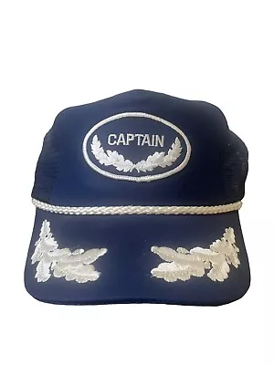 Vintage Ed's West Trucker Hat Sample - Captain Rope Snapback Retro Baseball Cap • $79.99