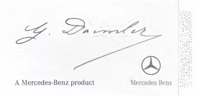 Mercedes Clear Windshield Glass Decal Sticker Signature Signed By Daimler • $18.95