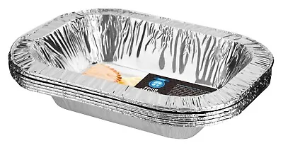 £7.69 • Buy 5  Foil Oblong Dishes Steak Pie Small Fruit Cases Individual Meat Ashets 6/12/24