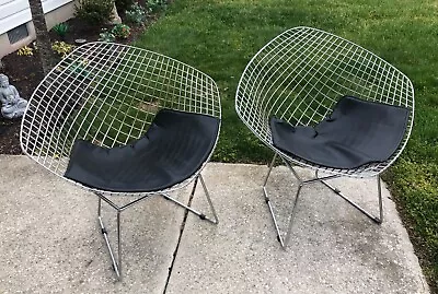 Harry Bertoia  Chrome Diamond Chairs MCM Eames • $350