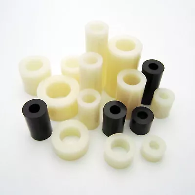 ABS Plastic Nylon Round Non-Thread Column Standoff Spacer Washer M3M8 Screw Bolt • $1.89