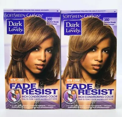 $13.99 • Buy DARK & LOVELY Conditioning Hair Color #380 Chestnut Blonde Lot Of 2 Kits 
