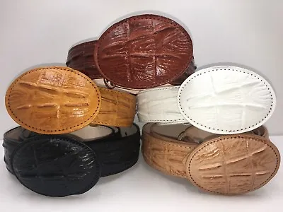 Belt Crocodile Alligator Print Genuine Leather Cinto Lagarto Cocodrilo De Piel  • $36.88