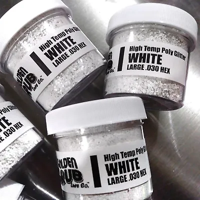 NEW 2 OZ. Jar WHITE Hi-Temp Glitter .030 Hex Fishing Lure Making Plastisol • $6.99