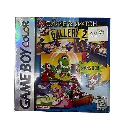 Nintendo Game Boy Color Game & Watch Gallery 2 USA Mario FACTORY SEALED • $149.99