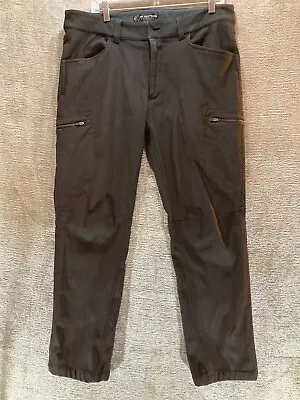 BC Clothing Expedition Men`s Fleece Lined Softshell Pants 34X30 Black Button Mis • $13.88