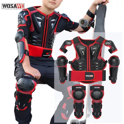 WOSAWE Kids Chest Armor Jacket Protector Cycling Gear BMX Dirt Bike Vest Gear • $25.68