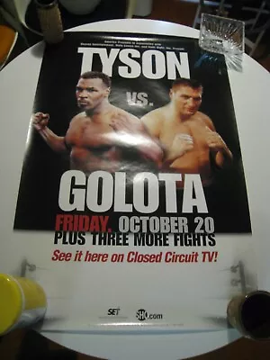 Vintage Mike Tyson Andrew Golota Showdown TV Closed Circuit Fight Promo Poster • $24.99