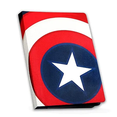 Genuine Marvel Captain America Shield A5 Premium Flexi Journal Notebook Note Pad • £13.99