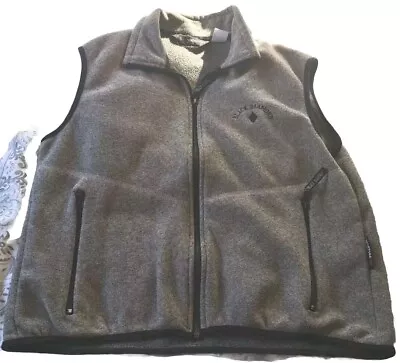 Black Diamond Zip Vest Mens Small Gray Fleece Polartec  Zip Pockets USA • $14.75