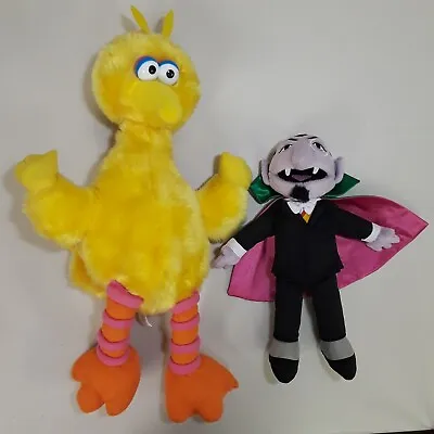 Sesame Street Muppet Dracula & Big Bird Plush Toys Stuffed Animal Pair Lot Of 2 • $24.83