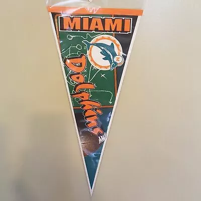 Miami Dolphins Vintage Nfl Felt Pennant With Holder #4 • $14.95