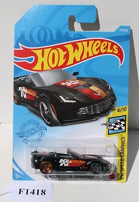 Hot Wheels Speed Graphics Black Corvette C7 Z06 4/10 FNQHotwheels F1418 • $5.24