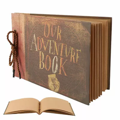 DIY Vintage Photo Album Scrapbook Our Adventure Book Memory Travel Anniversary • £5.99