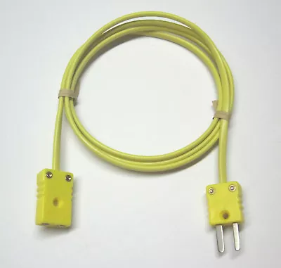 K-Type Thermocouple Extension Cable Wire With Miniature Mini Connectors 3-15 Ft • $12.99