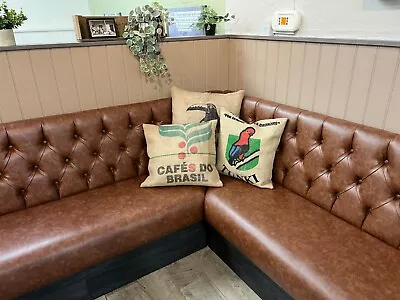 Bespoke Banquette Bench Seating For Pub/Bar/Restaurant Spanish Tan Faux Leather • £418