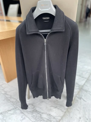 £300 • Buy Tom Ford Black Cotton Zipped Jacket / Cardigan UK 38 / EU 48 - RRP £1,290