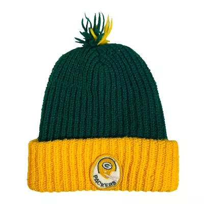 Green Bay Packers Winter Hat W/ Pom Vintage 70s 80s Knit Cap NFL • $29.99