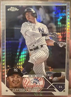 2023 Topps Chrome ANTHONY VOLPE #4 Prism Refractor Rookie RC Card NY Yankees • $14.99
