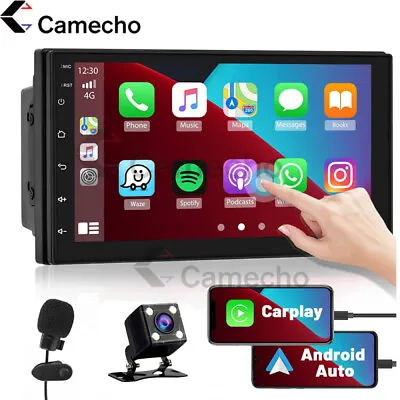 $64.99 • Buy 7  Car Radio Apple Carplay Auto Car Stereo Touch Screen Bluetooth 2Din FM Camera
