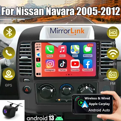 Android 13 Car Stereo Radio Apple Carplay GPS Navi For Nissan Navara 2005-2012 • $236.55