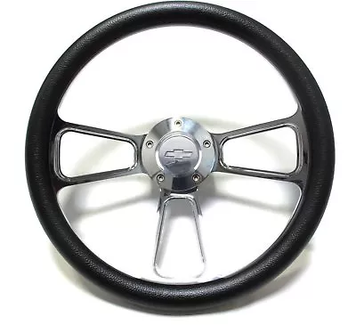 1973-1977 Malibu Steering Wheel - Billet Aluminum Black Chevy Horn Adapter • $201.87