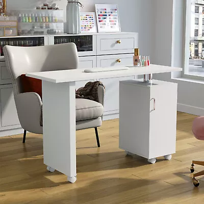 Manicure Nail Art Table Technician Station Beauty Salon Tattoo Work Desk Mobile • £99.95