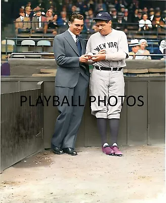 Babe Ruth & Max Schmeling Colorized 8x10 Print-FREE SHIPPING • $6.95