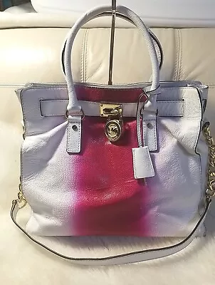 Michael Kors Pink Bag White Ombré Red Hamilton Large Wow! • $101.60