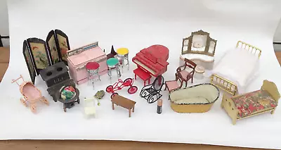 (20x) Vintage Miniature Dollhouse Furniture Lot • $14.51