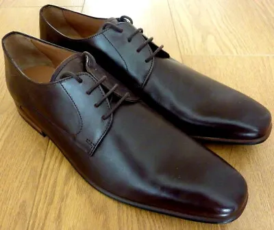 M&S Collection Luxury Derby  Shoes Brown Leather ODD SIZELeft UK 12 Right UK 10 • £39.85