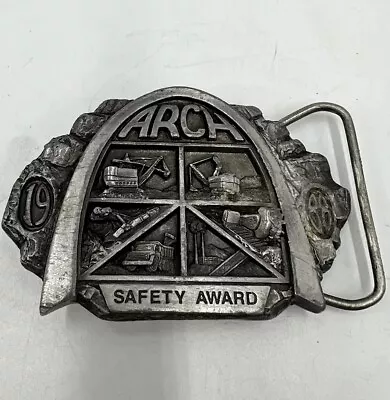 Vintage 1988 Arch Coal Miner Safety Award Belt Buckle St. Louis Arch • $39.99