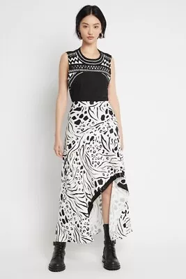 SASS AND BIDE EMBELLISHED HEM ASYMMETRIC SKIRT In Print RRP$350 Size 12 • $99