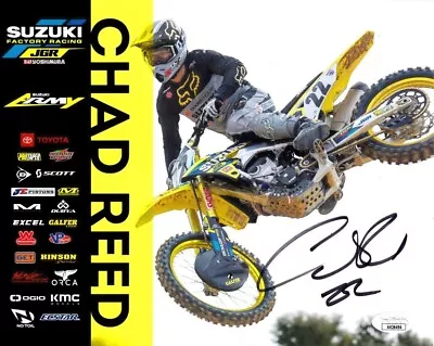 Chad Reed Autograph Auto Suzuki Racing Motocross Supercross 8x10 Photo Card JSA • $111.11