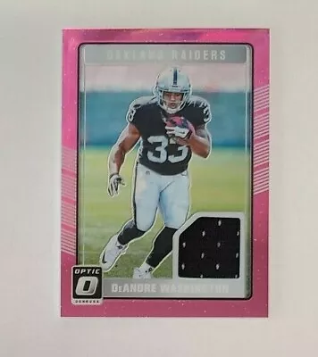 2016 Donruss Optic DeAndre Washington Oakland Raiders Texas Tech - Jersey PINK • $2.03