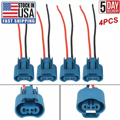 4 Wire Pigtail Female U 9005 HB3 Two Harness Head Light High Beam Connector Bulb • $10.99