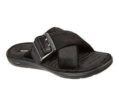 Skechers ARCH FIT LOUNGE-LOVELY Womens Black 175101/BBK Velvet Slide Sandals • $19.99