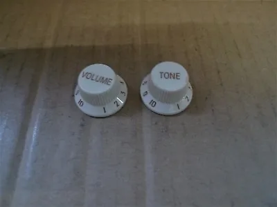 2 Ibanez Plastic Control Knob Push On Type WHITE 4KB1YF1W Fits GRX40 And Others • $3.99